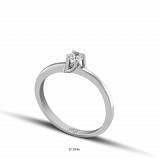 Μονόπετρο Δαχτυλίδι Λευκόχρυσο Κ18 με Διαμάντι (DK00594 D)