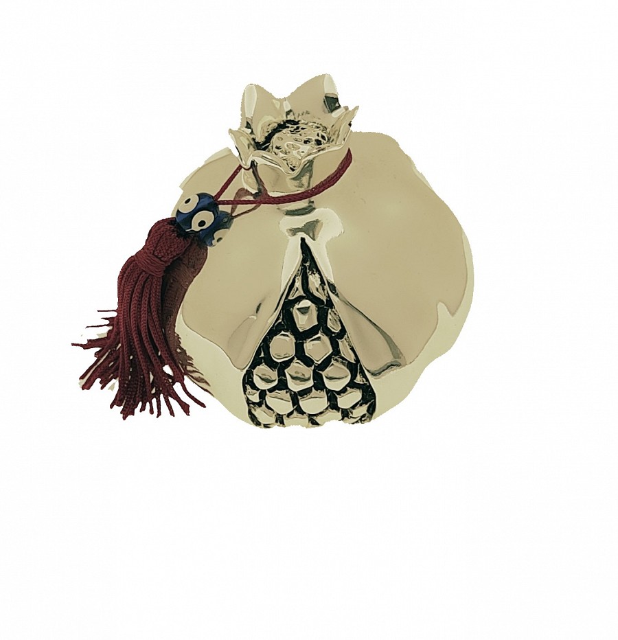 Ρόδι ασημένιο 925 με σκαλιστές λεπτομέρειες μεγάλο