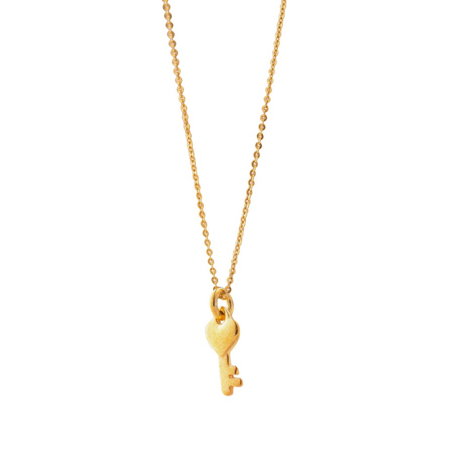 Ασημένιο Κολιέ 925 επιχρυσωμένο με ιδιαίτερο κλειδί