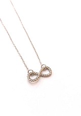 Ασημένιο Κολιέ 925 επιπλατινωμένο άπειρο στριφτό (1TA-KD058-1)