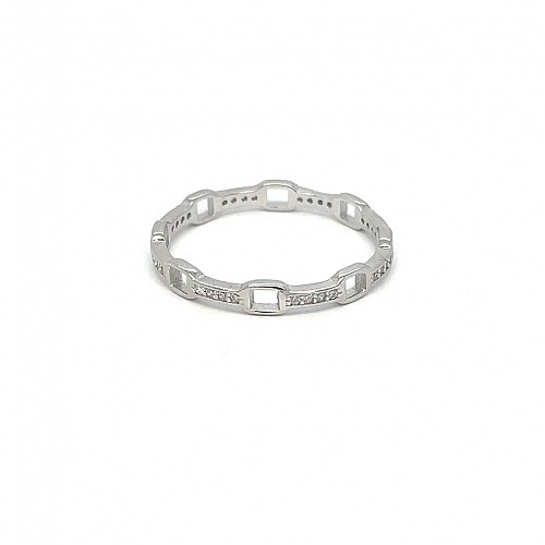 Ασημένιο Δαχτυλίδι 925 επιπλατινωμένο με πέτρες