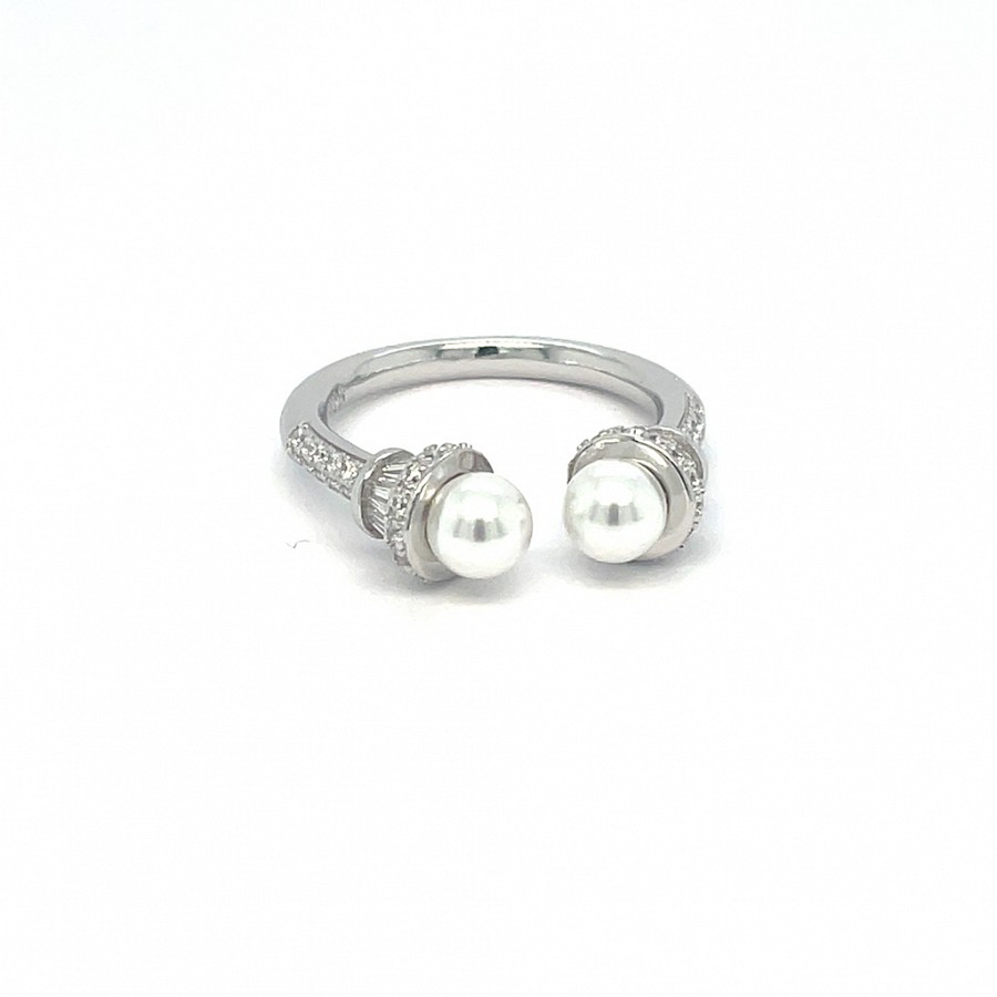 Ασημένιο Δαχτυλίδι 925 επιπλατινωμένο με πέτρες